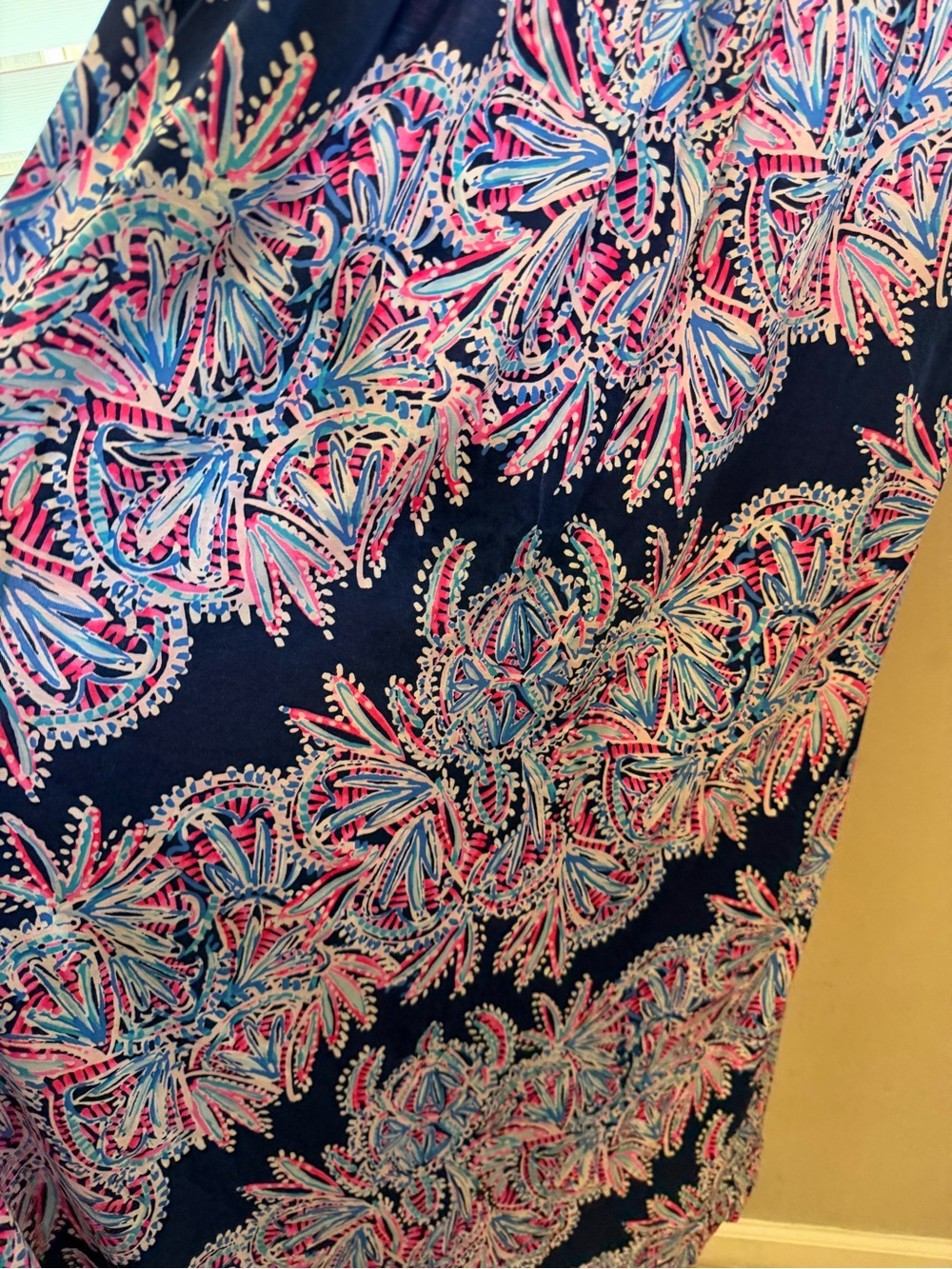 Lilly Pulitzer Blue Pink Tropical Shell Print Sleeveless Maxi Dress with Pockets - Picture 4 of 13